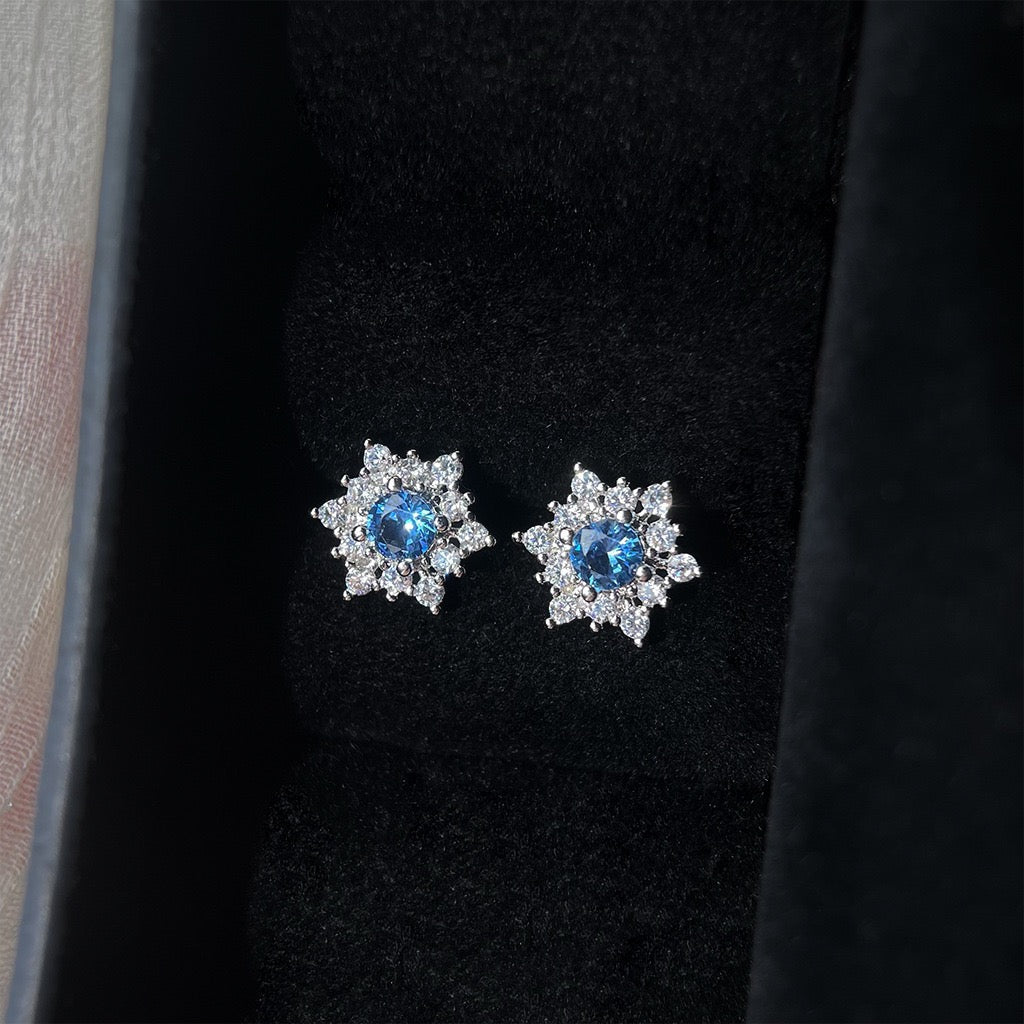 Frosted Snowflake Earrings - Hypoallergenic - Abbott Atelier