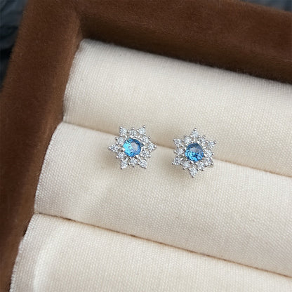 Frosted Snowflake Earrings - Hypoallergenic - Abbott Atelier