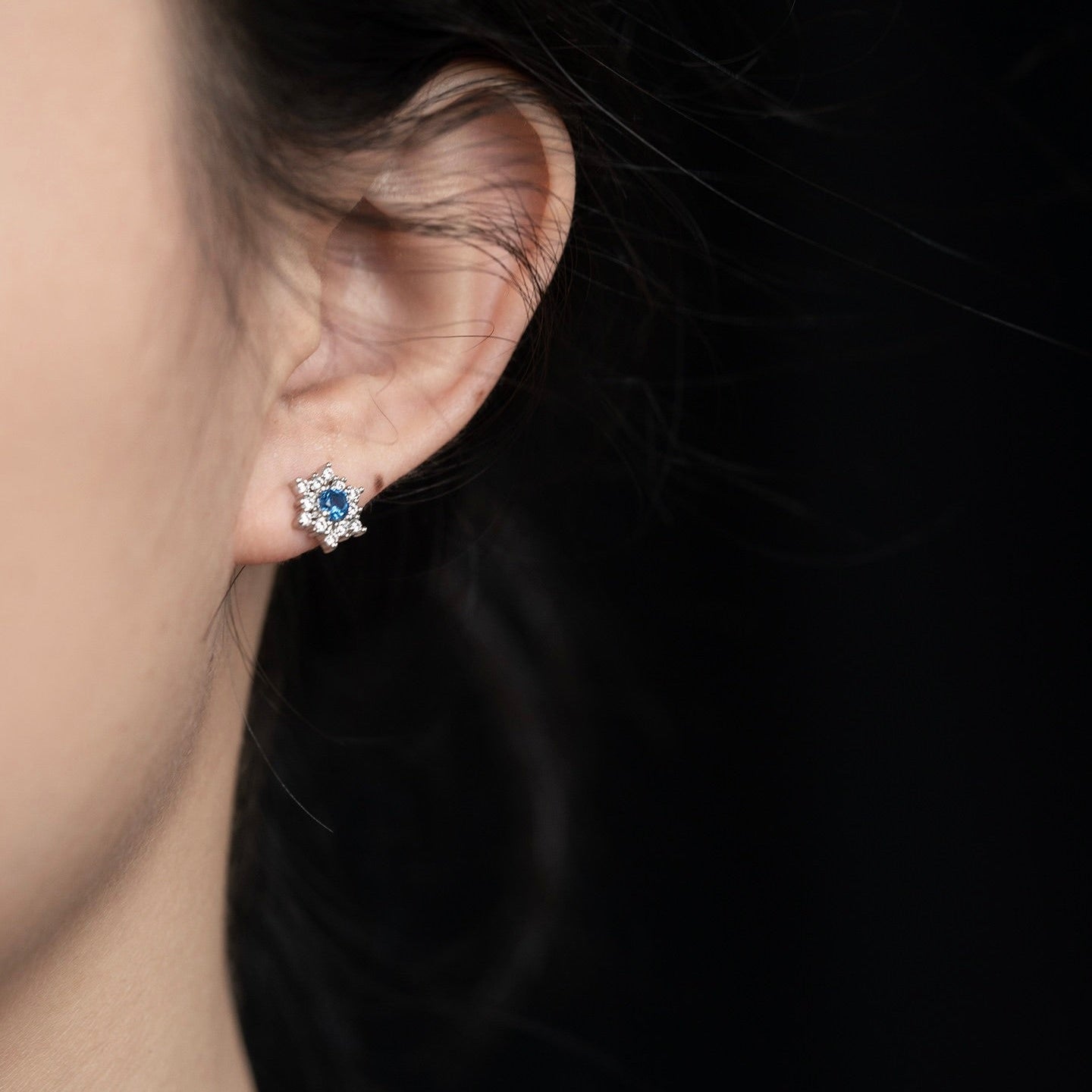 Frosted Snowflake Earrings - Hypoallergenic - Abbott Atelier