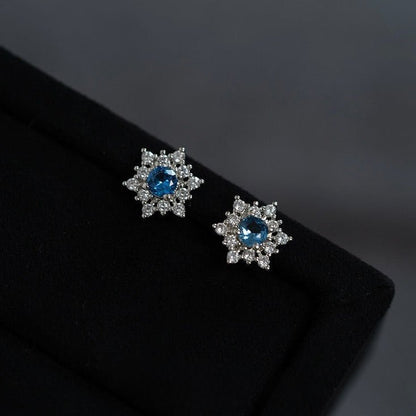 Frosted Snowflake Earrings - Hypoallergenic - Abbott Atelier