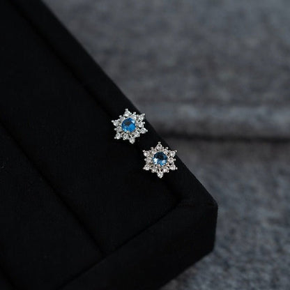 Frosted Snowflake Earrings - Hypoallergenic - Abbott Atelier