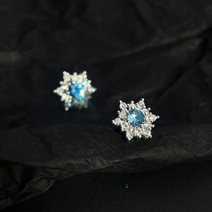 Frosted Snowflake Earrings - Hypoallergenic - Abbott Atelier