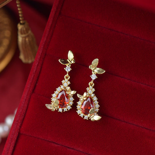 Gilded Butterfly Earrings - Gold Plated - Abbott Atelier