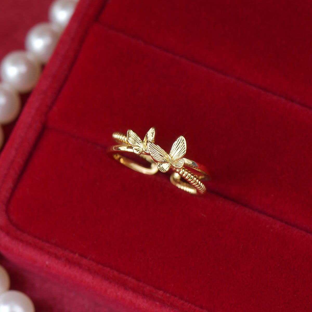 Gilded Butterfly Ring - Gold - Plated - Abbott Atelier