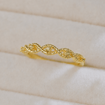 Gilded Infinity Peridot Ring - Gold-Plated - Abbott Atelier