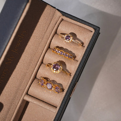 Gilded Lace Amethyst Ring - Gold-Plated - Abbott Atelier