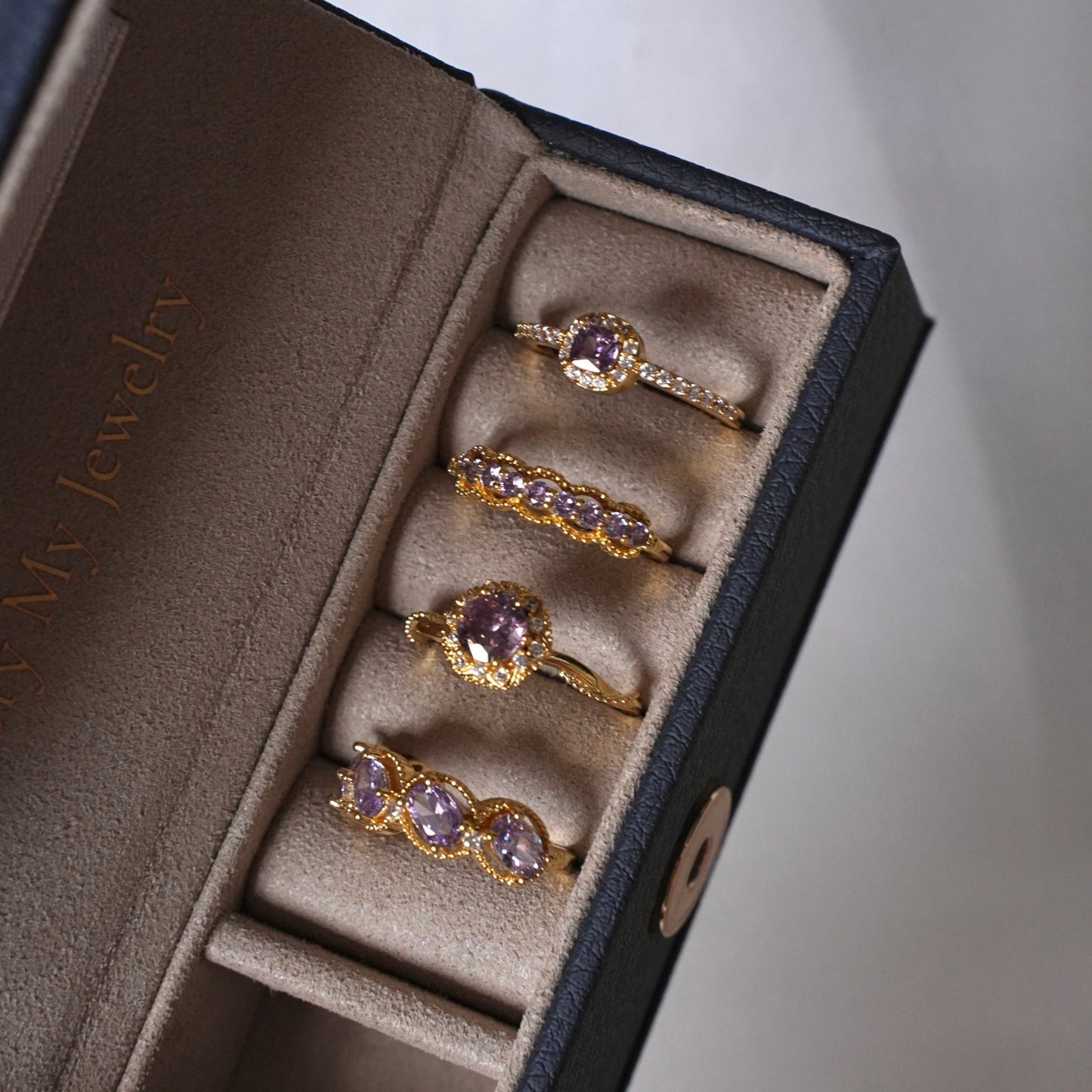 Gilded Lace Amethyst Ring - Gold-Plated - Abbott Atelier