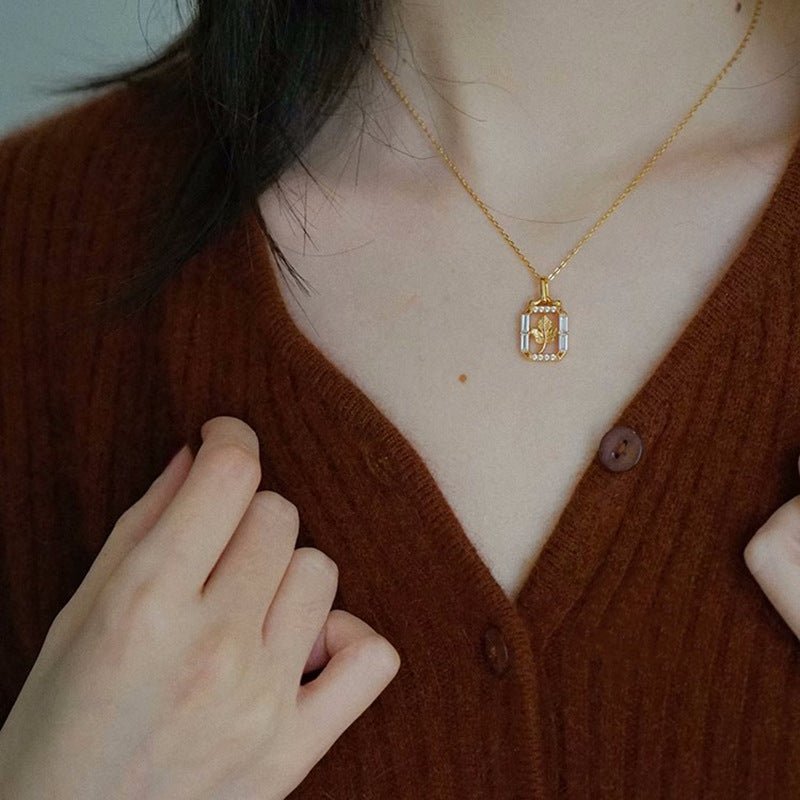 Gilded Maple Leaf Necklace (Solid Silver)