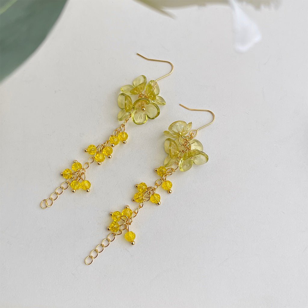 Golden Wisteria Drop Earrings - Hypoallergenic - Abbott Atelier