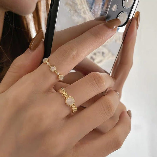 Gracie Heirloom Ring Set - Gold - Plated - Abbott Atelier