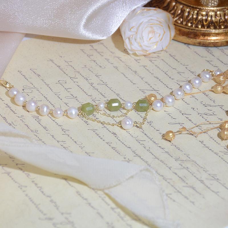 Grape Jade and Pearl Bracelet - Grape Jade - Abbott Atelier