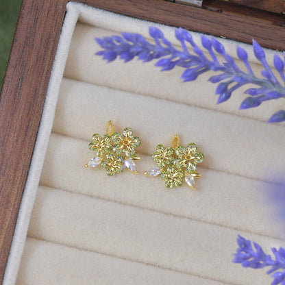 Green Lilac Earrings - Hypoallergenic - Abbott Atelier