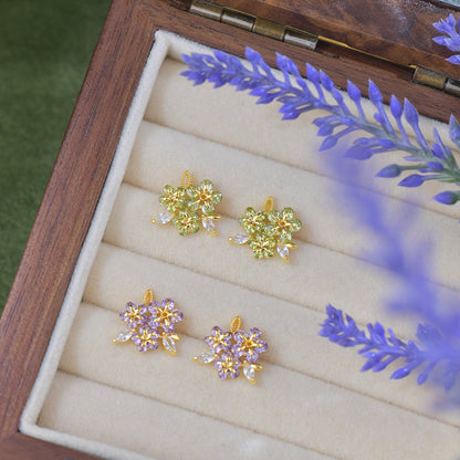 Green Lilac Earrings - Hypoallergenic - Abbott Atelier