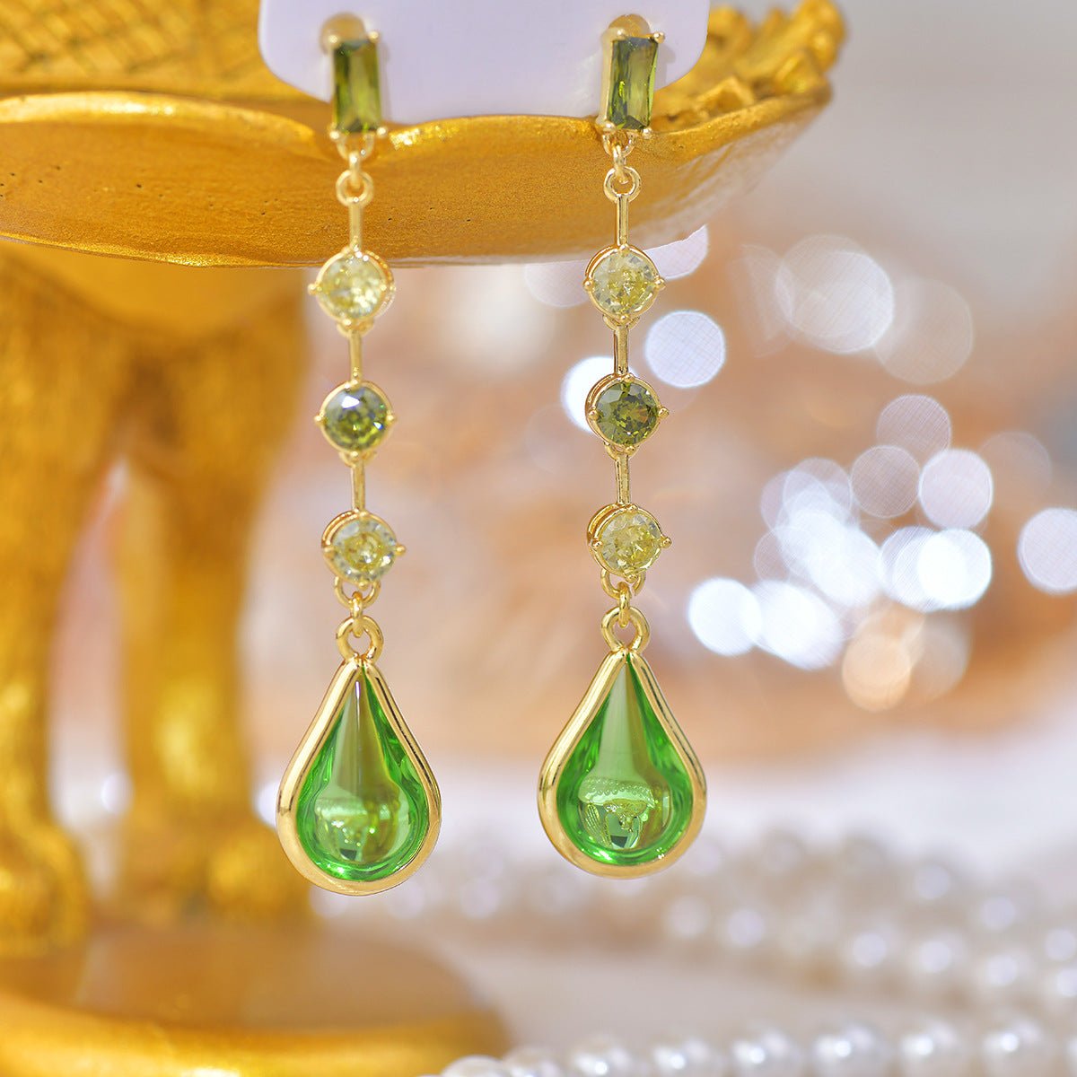 Greenlight Drop Earrings - Hypoallergenic - Abbott Atelier
