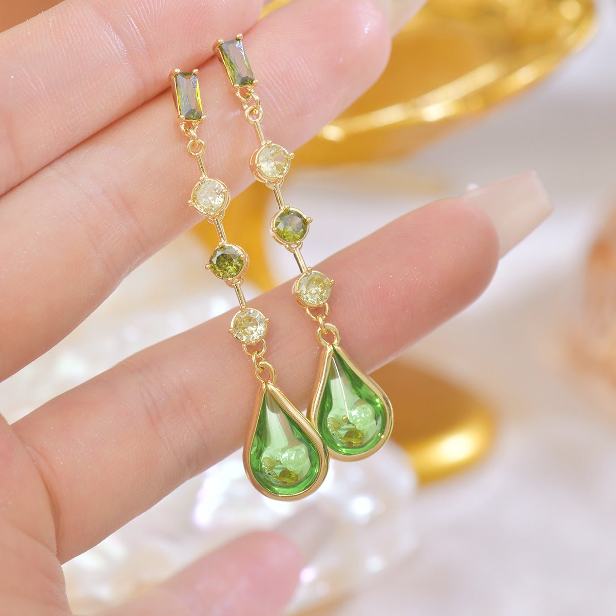 Greenlight Drop Earrings - Hypoallergenic - Abbott Atelier