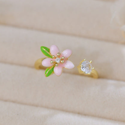 Haru Cherry Blossom Ring - Gold - Plated - Abbott Atelier