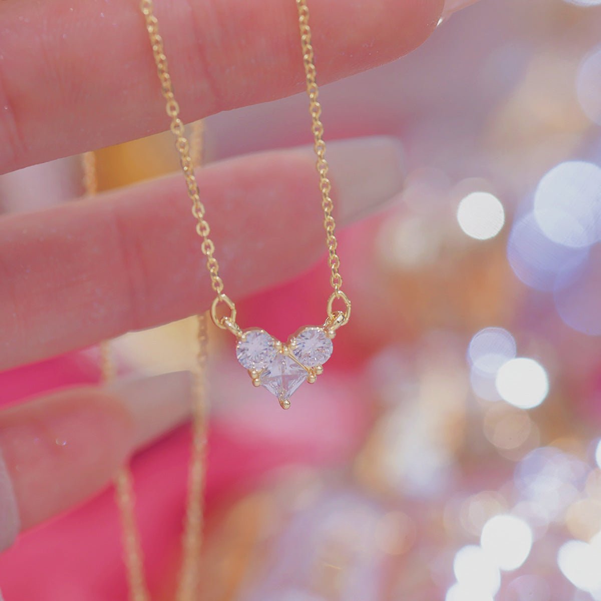 Heart Necklace - Emily - Gold - Plated - Abbott Atelier