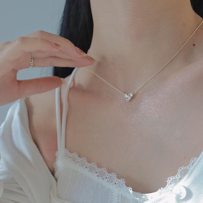 Heart Necklace - Emily - Gold - Plated - Abbott Atelier