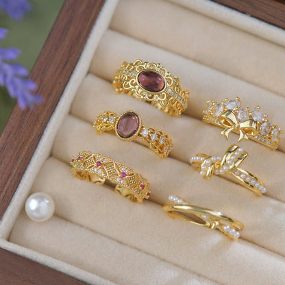 Heirloom Lattice Band Ring - Gold - Plated - Abbott Atelier