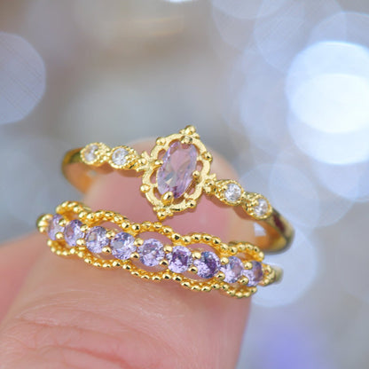 Heirloom Oval Amethyst Ring - Gold-Plated - Abbott Atelier