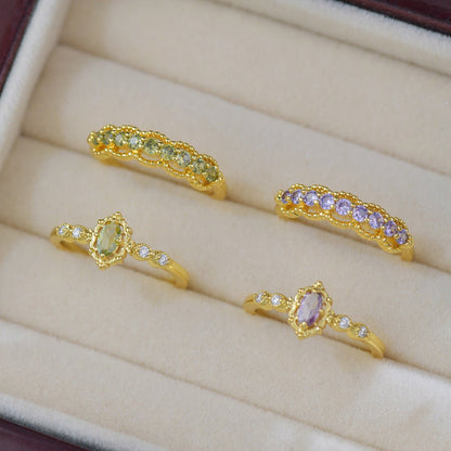 Heirloom Oval Amethyst Ring - Gold-Plated - Abbott Atelier