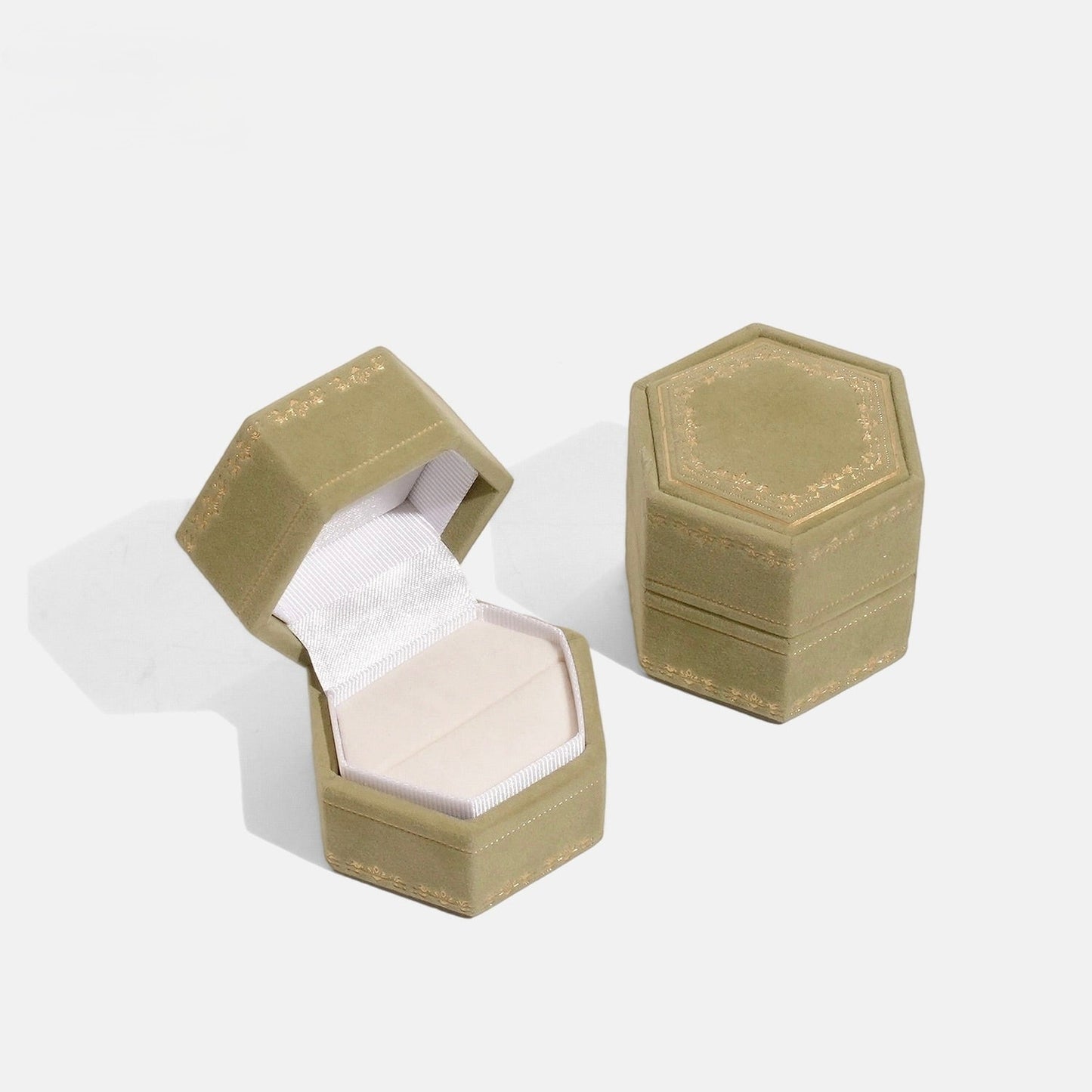 Heirloom Ring Box in Olive Green - Abbott Atelier - Abbott Atelier