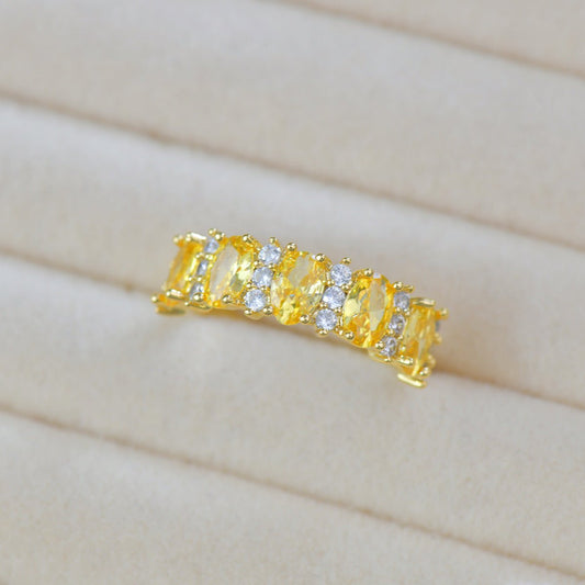 Imperial Citrine Band Ring - Gold - Plated - Abbott Atelier