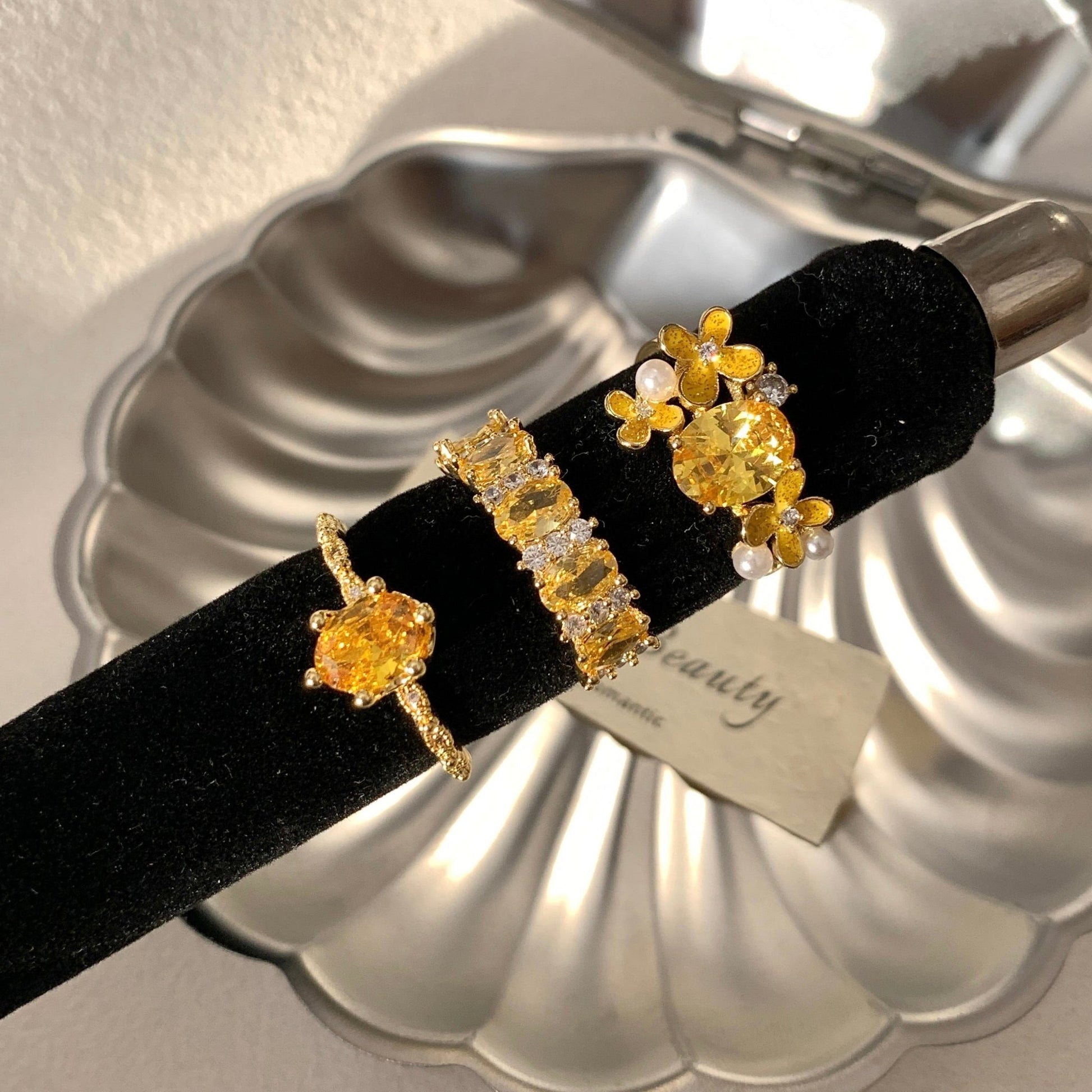 Imperial Citrine Band Ring - Gold - Plated - Abbott Atelier