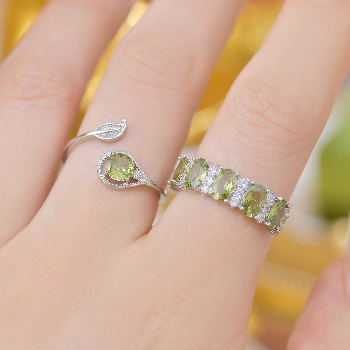 Imperial Peridot Band - Gold - Plated - Abbott Atelier