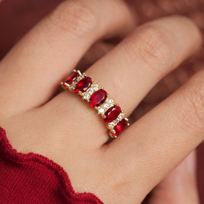 Imperial Ruby Band - Gold - Plated - Abbott Atelier