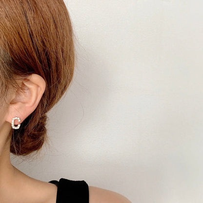 Initial Letter Single Stud Earring - Hypoallergenic - Abbott Atelier