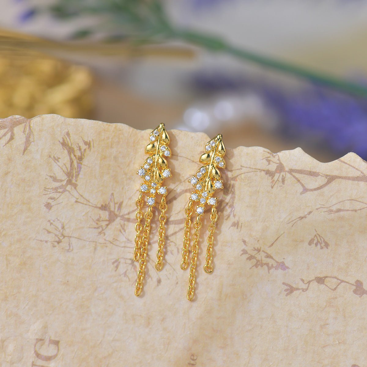 Isadora Chandelier Earrings in Gold - Hypoallergenic - Abbott Atelier