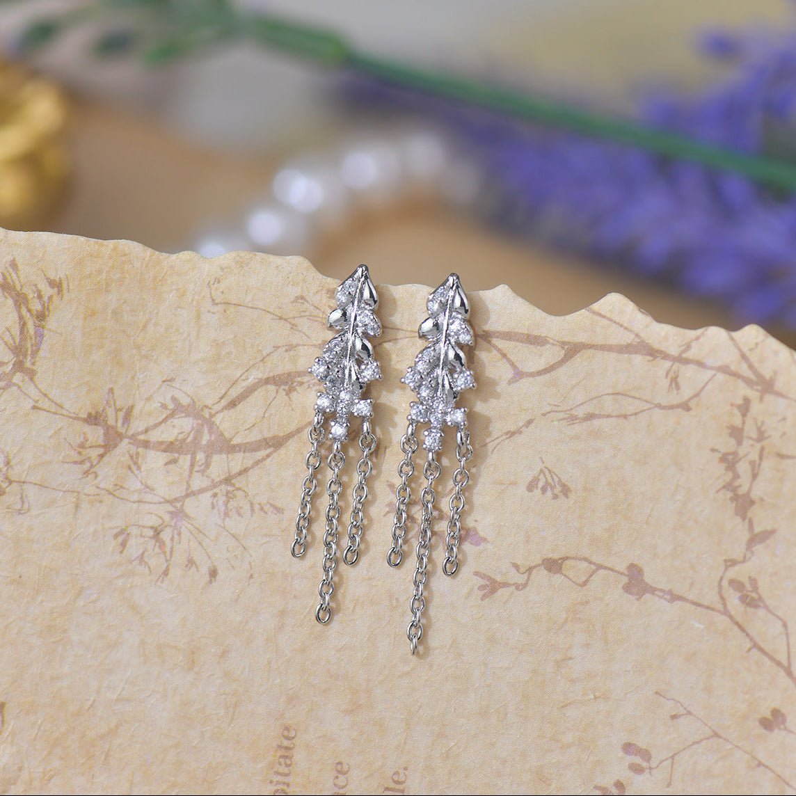 Isadora Chandelier Earrings in Silver - Hypoallergenic - Abbott Atelier