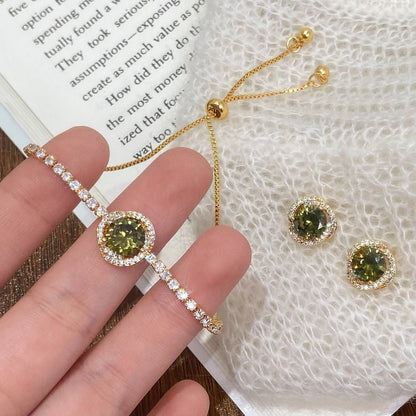 Ivana Peridot Bracelet - Gold Plated - Abbott Atelier