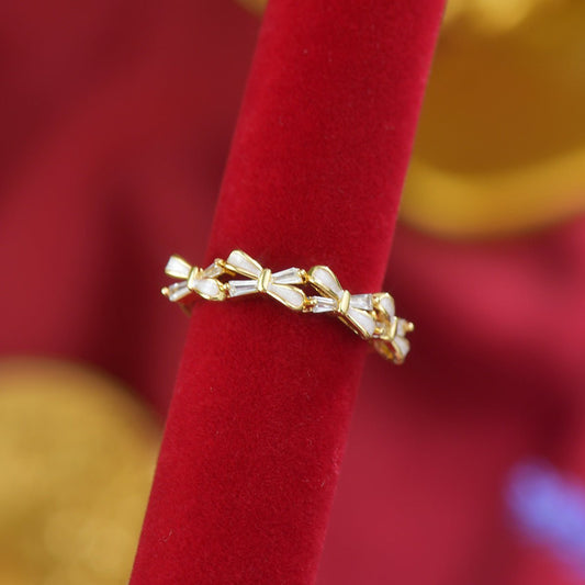 Ivory Bow Ring - Gold - Plated - Abbott Atelier