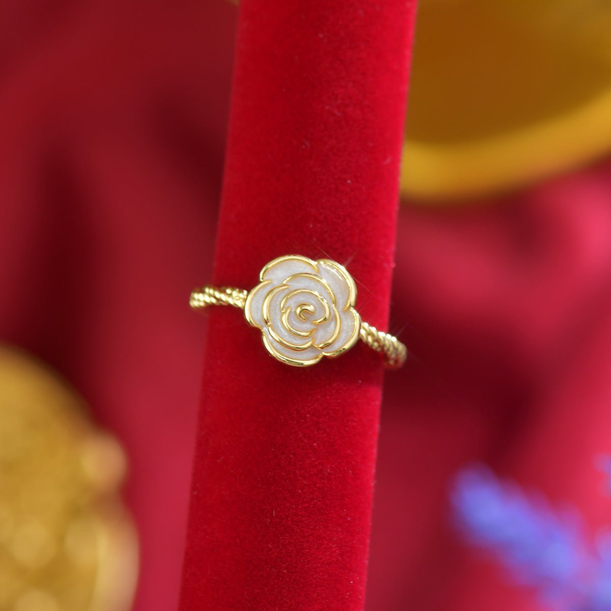 Ivory Camellia Ring - Gold - Plated - Abbott Atelier