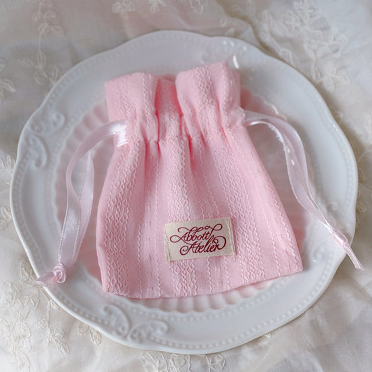 Jewelry Pouch (Pink Lace) - Abbott Atelier - Abbott Atelier