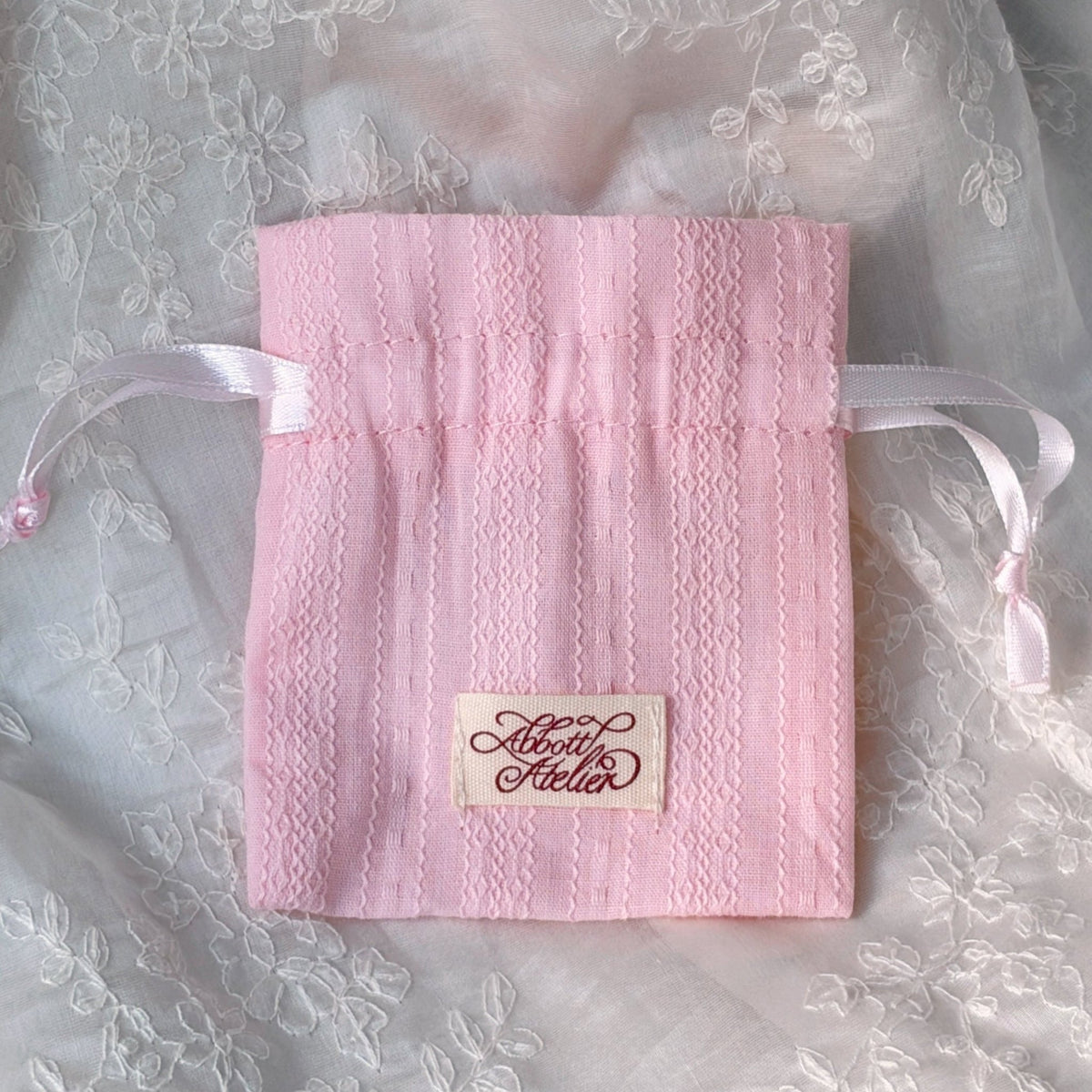 Jewelry Pouch (Pink Lace) - Abbott Atelier - Abbott Atelier