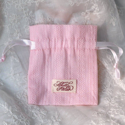 Jewelry Pouch (Pink Lace) - Abbott Atelier - Abbott Atelier