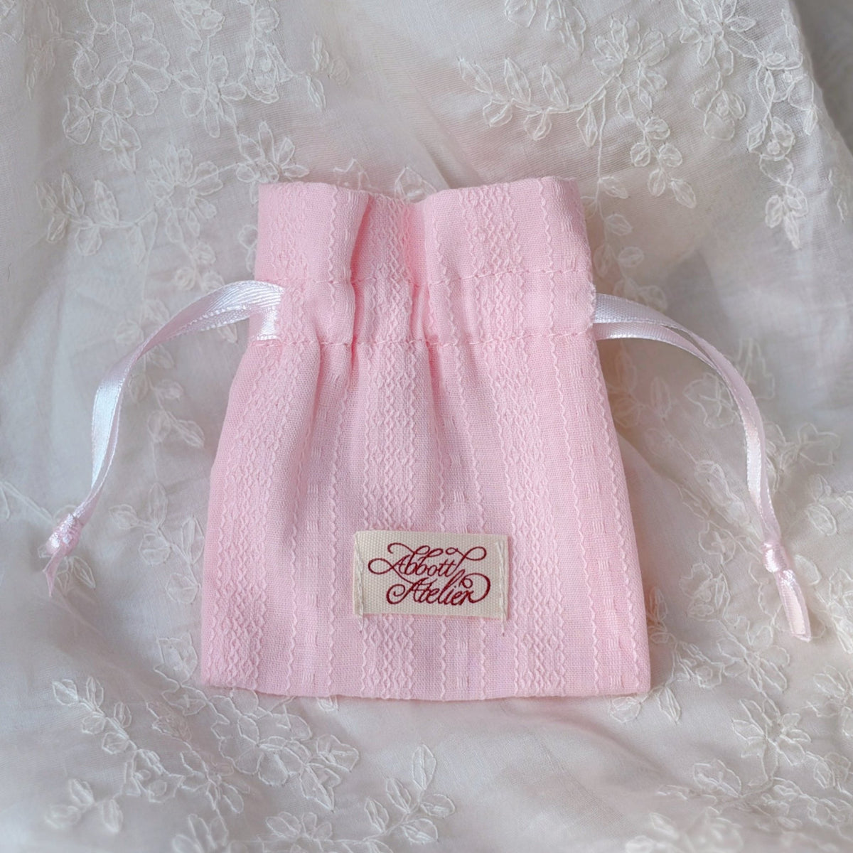 Jewelry Pouch (Pink Lace) - Abbott Atelier - Abbott Atelier