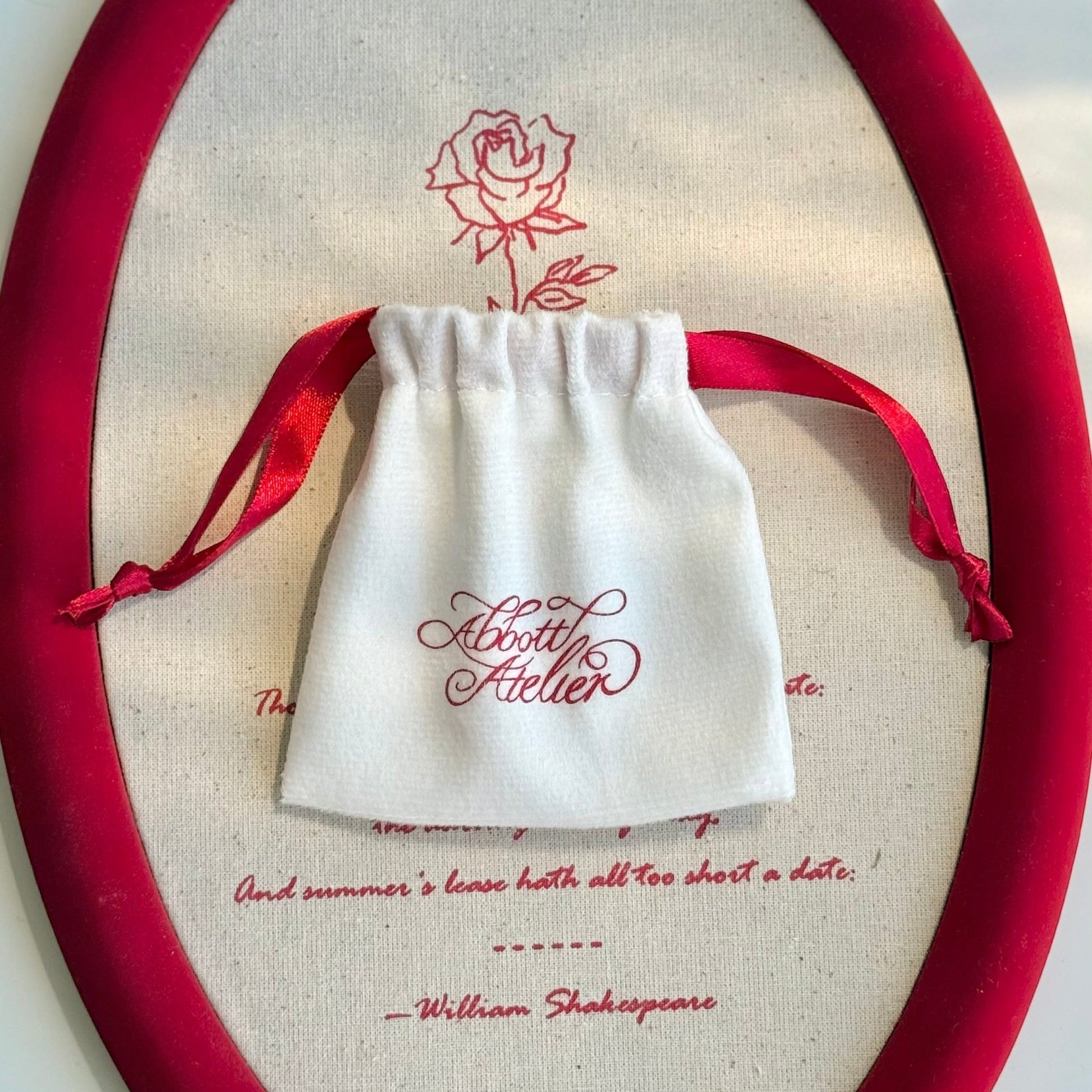 Jewelry Pouch (White Velour) - Abbott Atelier - Abbott Atelier