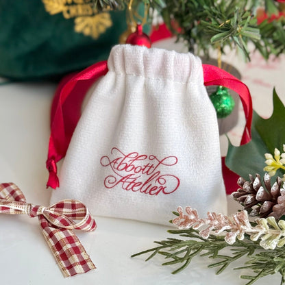 Jewelry Pouch (White Velour) - Abbott Atelier - Abbott Atelier