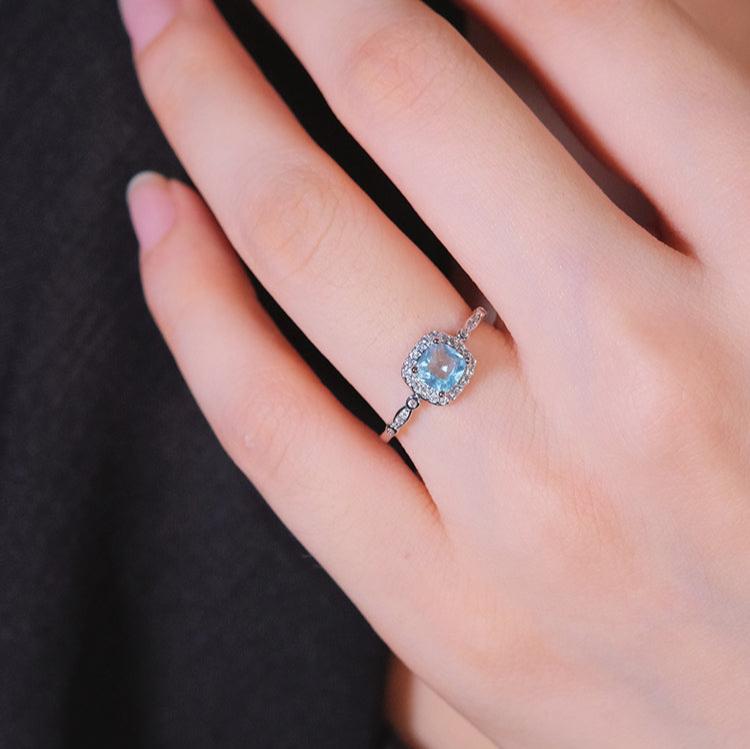 Kiana Aquamarine Ring - Gold - Plated - Abbott Atelier