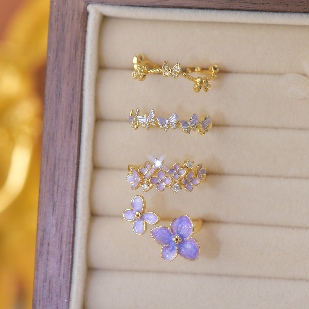 Lavender Flutter Ring - Gold - Plated - Abbott Atelier