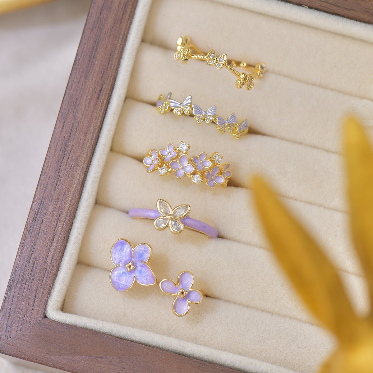 Lavender Flutter Ring - Gold - Plated - Abbott Atelier