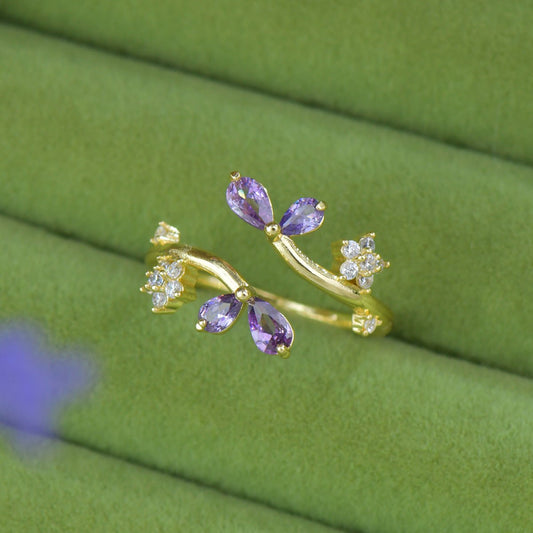 Lavender Whisper Ring - Gold - Plated - Abbott Atelier