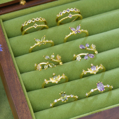 Lavender Whisper Ring - Gold - Plated - Abbott Atelier