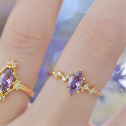 Lilac Astra Ring - Gold - Plated - Abbott Atelier