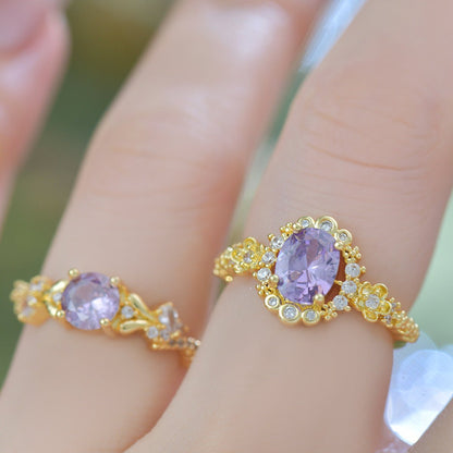 Lilac Bloom Ring - Gold - Plated - Abbott Atelier