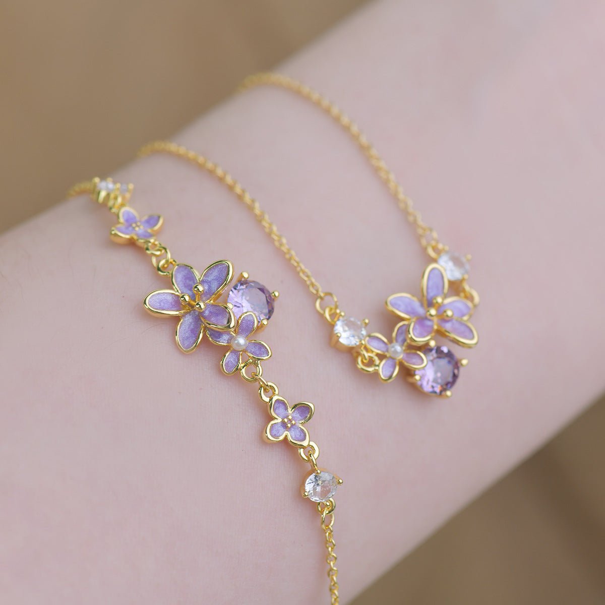 Lilac Blossom Bracelet - Gold Plated - Abbott Atelier